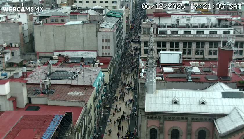 Mexio City, Avenida Francisco I. Madero Avenue  Live Cam - Centro, Ciudad de Mexico, Mexico