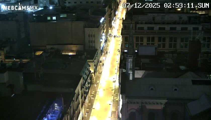 Mexio City, Avenida Francisco I. Madero Avenue  Live Cam - Centro, Ciudad de Mexico, Mexico