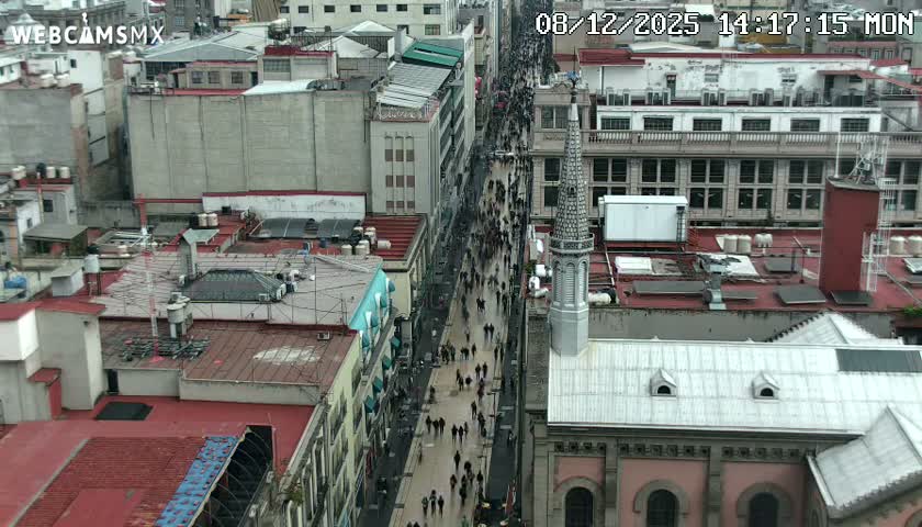 Mexio City, Avenida Francisco I. Madero Avenue  Live Cam - Centro, Ciudad de Mexico, Mexico