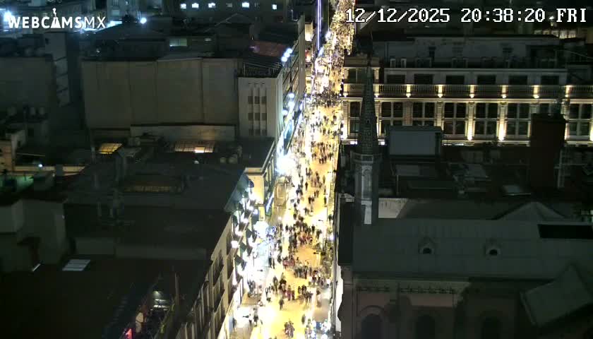 Mexio City, Avenida Francisco I. Madero Avenue  Live Cam - Centro, Ciudad de Mexico, Mexico