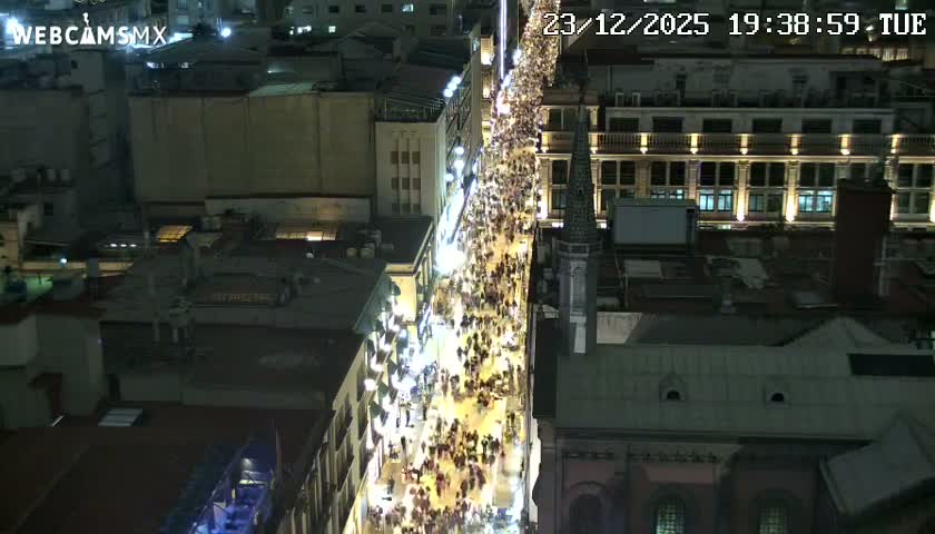 Mexio City, Avenida Francisco I. Madero Avenue  Live Cam - Centro, Ciudad de Mexico, Mexico