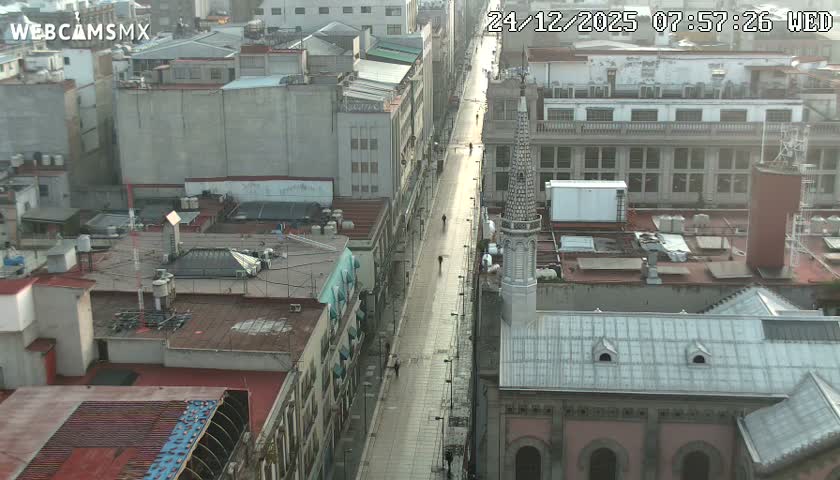 Mexio City, Avenida Francisco I. Madero Avenue  Live Cam - Centro, Ciudad de Mexico, Mexico