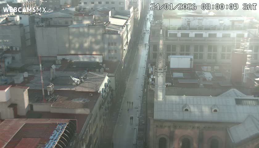 Mexio City, Avenida Francisco I. Madero Avenue  Live Cam - Centro, Ciudad de Mexico, Mexico