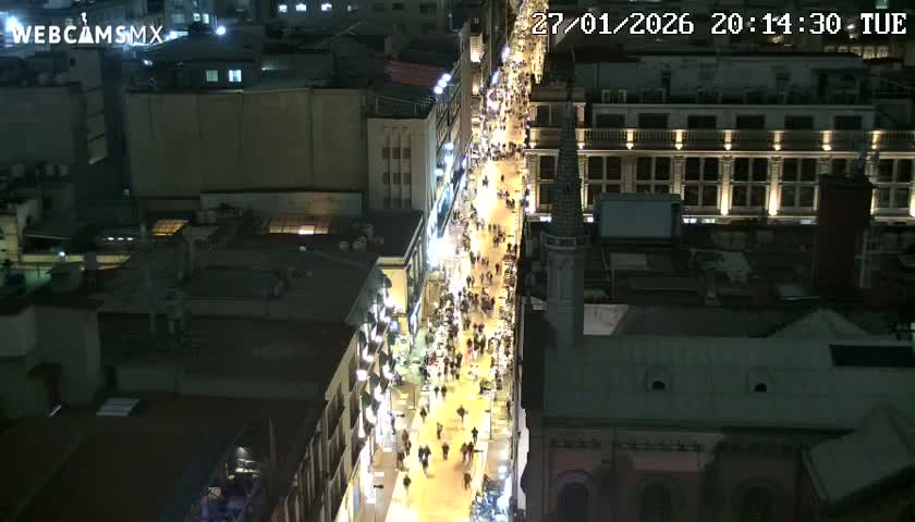 Mexio City, Avenida Francisco I. Madero Avenue  Live Cam - Centro, Ciudad de Mexico, Mexico