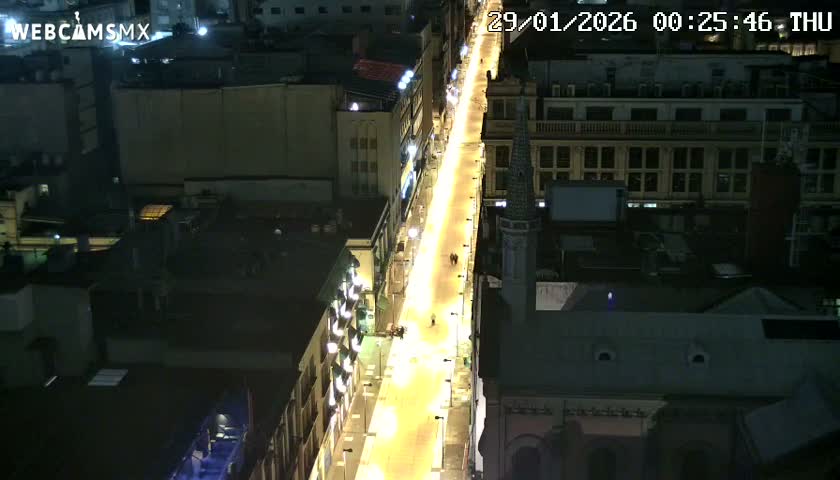 Mexio City, Avenida Francisco I. Madero Avenue  Live Cam - Centro, Ciudad de Mexico, Mexico