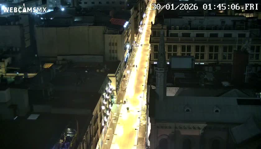 Mexio City, Avenida Francisco I. Madero Avenue  Live Cam - Centro, Ciudad de Mexico, Mexico