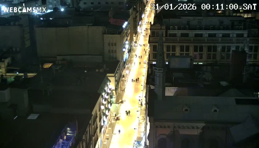 Mexio City, Avenida Francisco I. Madero Avenue  Live Cam - Centro, Ciudad de Mexico, Mexico