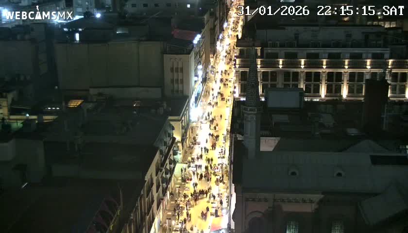Mexio City, Avenida Francisco I. Madero Avenue  Live Cam - Centro, Ciudad de Mexico, Mexico