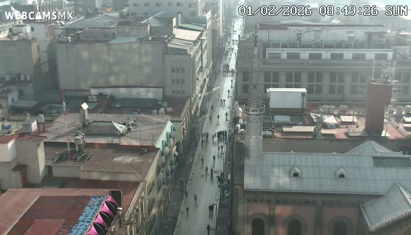 Mexio City, Avenida Francisco I. Madero Avenue  Live Cam - Centro, Ciudad de Mexico, Mexico