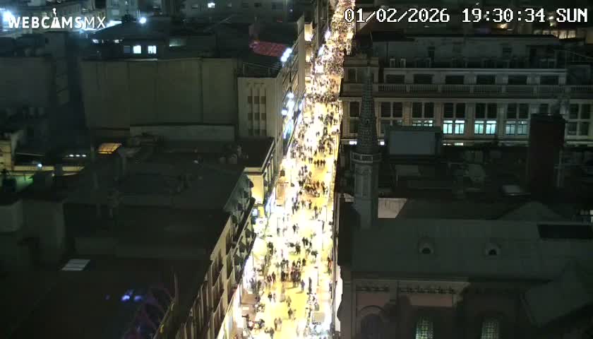 Mexio City, Avenida Francisco I. Madero Avenue  Live Cam - Centro, Ciudad de Mexico, Mexico