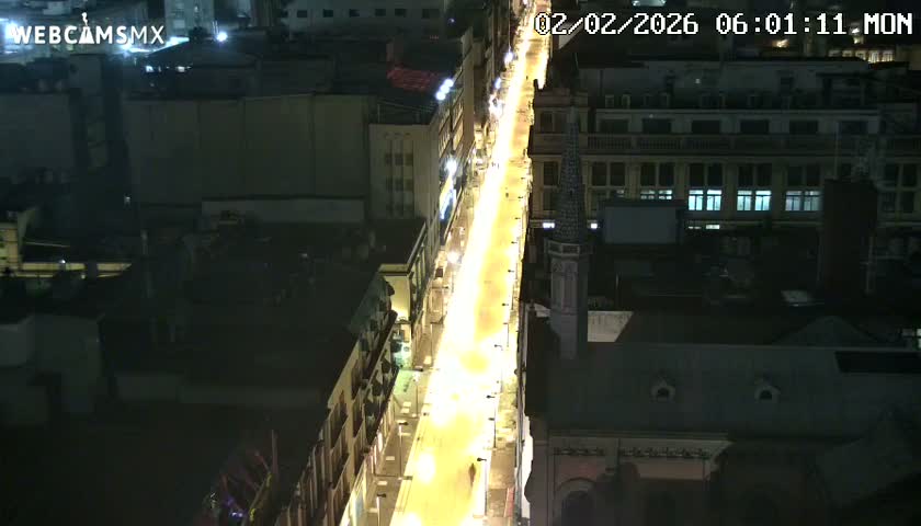 Mexio City, Avenida Francisco I. Madero Avenue  Live Cam - Centro, Ciudad de Mexico, Mexico
