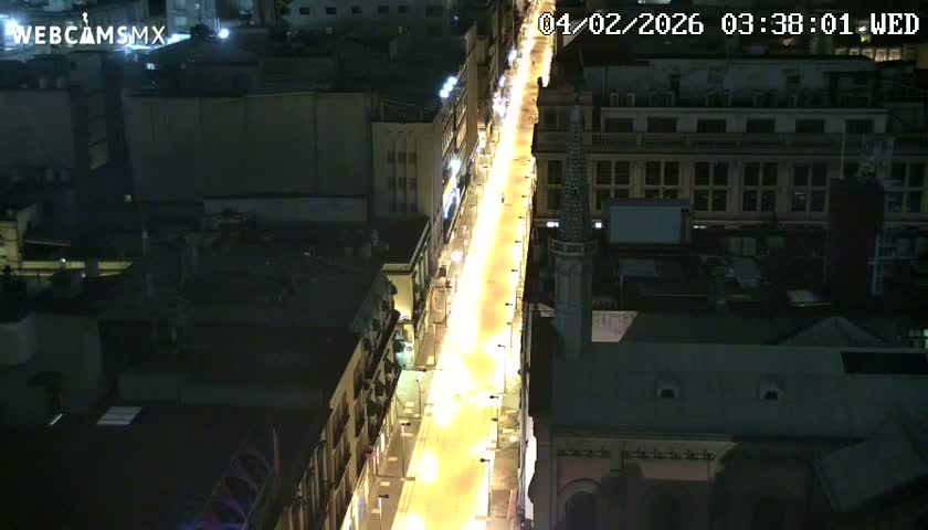 Mexio City, Avenida Francisco I. Madero Avenue  Live Cam - Centro, Ciudad de Mexico, Mexico
