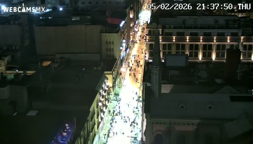 Mexio City, Avenida Francisco I. Madero Avenue  Live Cam - Centro, Ciudad de Mexico, Mexico