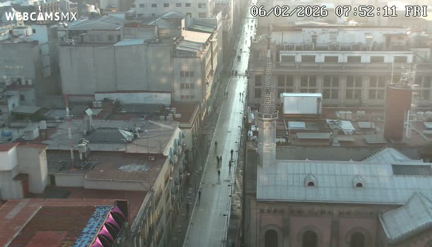 Mexio City, Avenida Francisco I. Madero Avenue  Live Cam - Centro, Ciudad de Mexico, Mexico