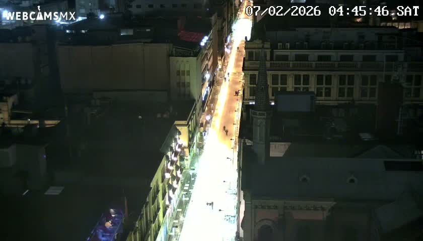 Mexio City, Avenida Francisco I. Madero Avenue  Live Cam - Centro, Ciudad de Mexico, Mexico