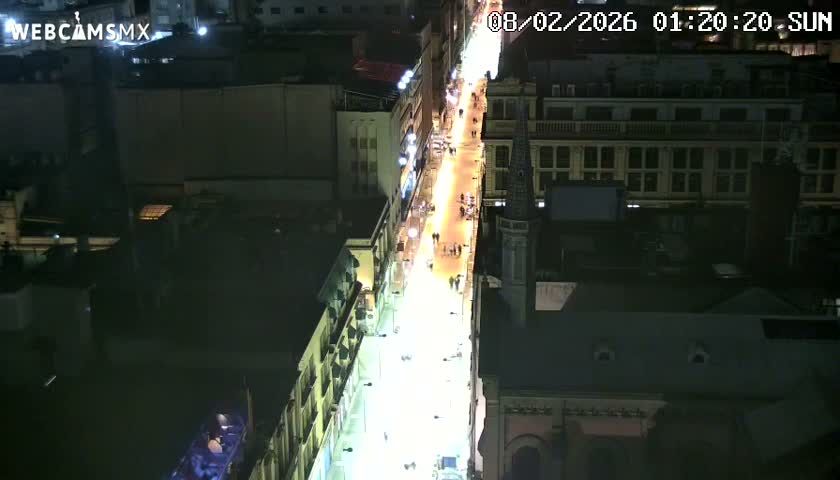 Mexio City, Avenida Francisco I. Madero Avenue  Live Cam - Centro, Ciudad de Mexico, Mexico