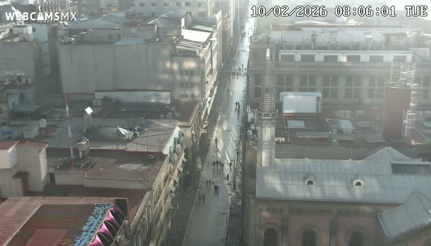Mexio City, Avenida Francisco I. Madero Avenue  Live Cam - Centro, Ciudad de Mexico, Mexico