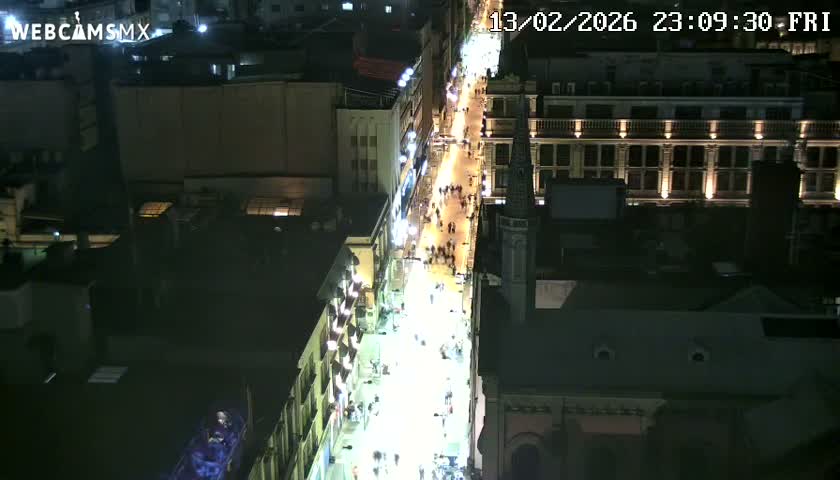 Mexio City, Avenida Francisco I. Madero Avenue  Live Cam - Centro, Ciudad de Mexico, Mexico
