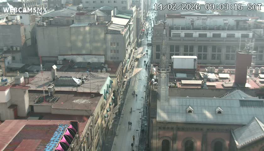 Mexio City, Avenida Francisco I. Madero Avenue  Live Cam - Centro, Ciudad de Mexico, Mexico