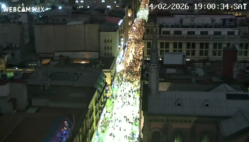 Mexio City, Avenida Francisco I. Madero Avenue  Live Cam - Centro, Ciudad de Mexico, Mexico