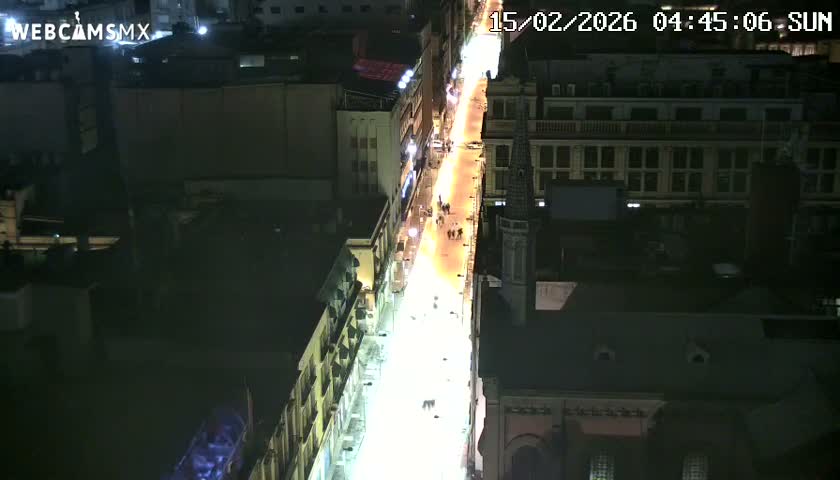 Mexio City, Avenida Francisco I. Madero Avenue  Live Cam - Centro, Ciudad de Mexico, Mexico