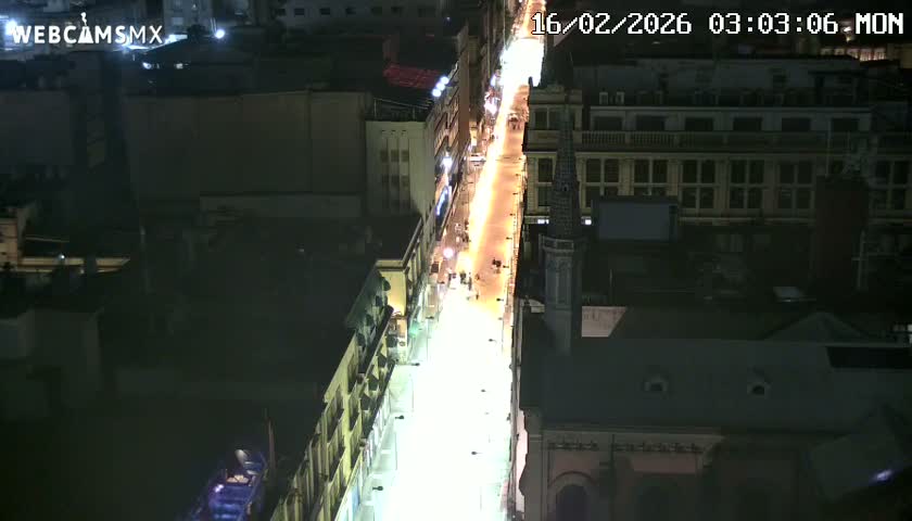 Mexio City, Avenida Francisco I. Madero Avenue  Live Cam - Centro, Ciudad de Mexico, Mexico