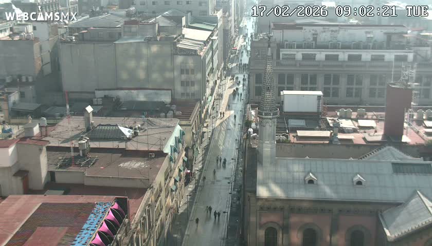 Mexio City, Avenida Francisco I. Madero Avenue  Live Cam - Centro, Ciudad de Mexico, Mexico