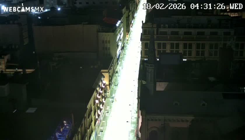 Mexio City, Avenida Francisco I. Madero Avenue  Live Cam - Centro, Ciudad de Mexico, Mexico