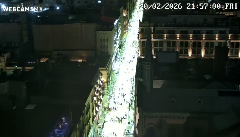 Mexio City, Avenida Francisco I. Madero Avenue  Live Cam - Centro, Ciudad de Mexico, Mexico