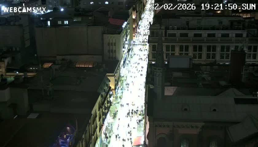 Mexio City, Avenida Francisco I. Madero Avenue  Live Cam - Centro, Ciudad de Mexico, Mexico
