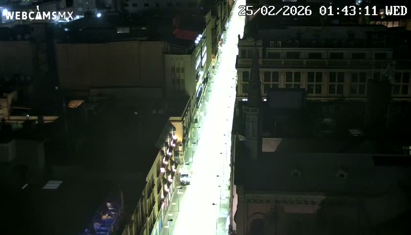 Mexio City, Avenida Francisco I. Madero Avenue  Live Cam - Centro, Ciudad de Mexico, Mexico