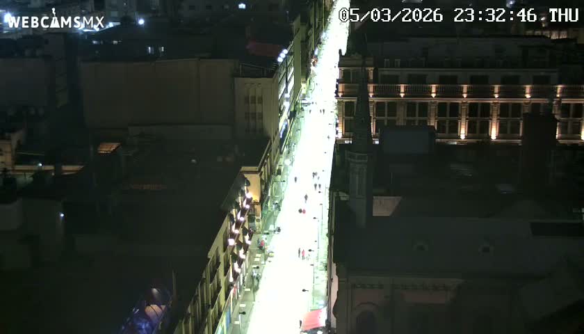 Mexio City, Avenida Francisco I. Madero Avenue  Live Cam - Centro, Ciudad de Mexico, Mexico