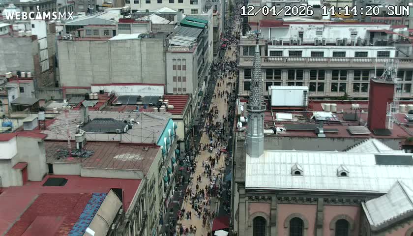 Mexio City, Avenida Francisco I. Madero Avenue  Live Cam - Centro, Ciudad de Mexico, Mexico