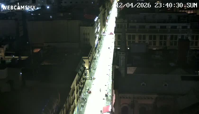 Mexio City, Avenida Francisco I. Madero Avenue  Live Cam - Centro, Ciudad de Mexico, Mexico