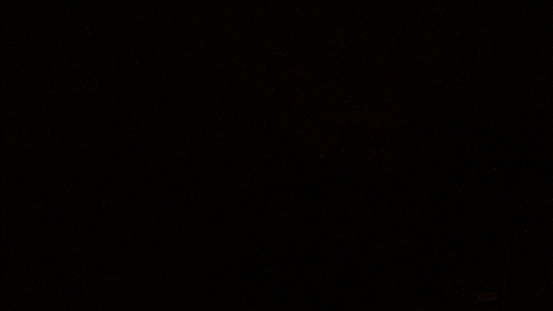 The image is a nearly entirely black field with a few sparse, barely visible orange-brown flecks scattered throughout.