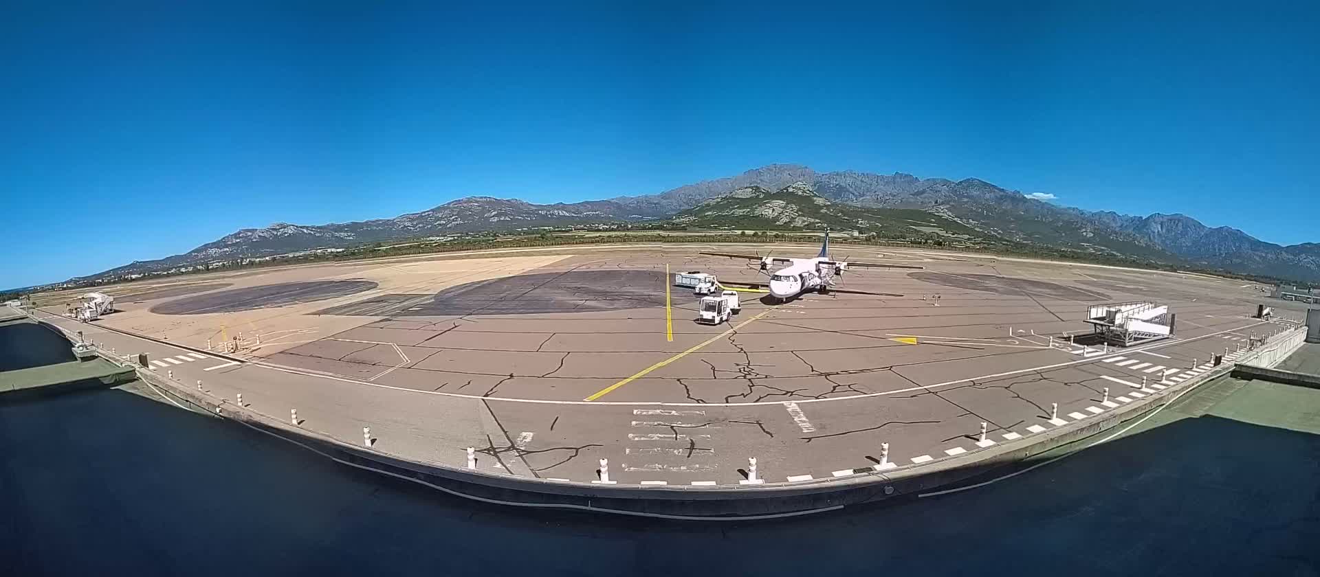 Corsica, Aéroport  de Calvi Sainte-Catherine Airport Live Cam CLY/LFKC - Calvi, Haute-Corse, Corse, France
