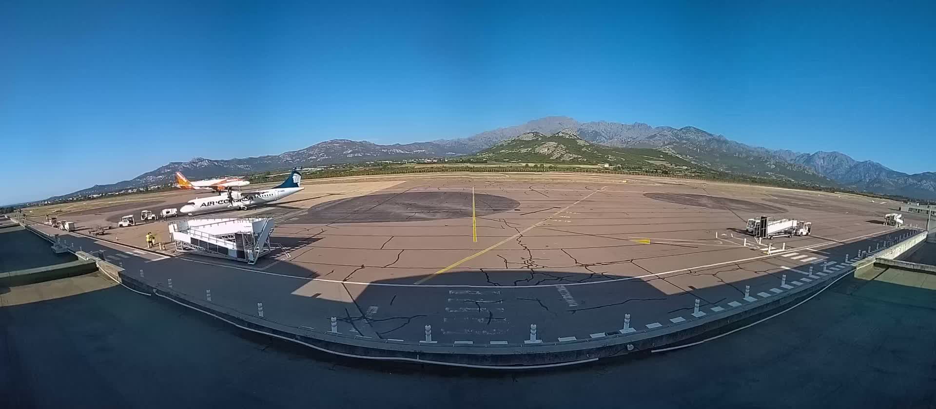 Corsica, Aéroport  de Calvi Sainte-Catherine Airport Live Cam CLY/LFKC - Calvi, Haute-Corse, Corse, France