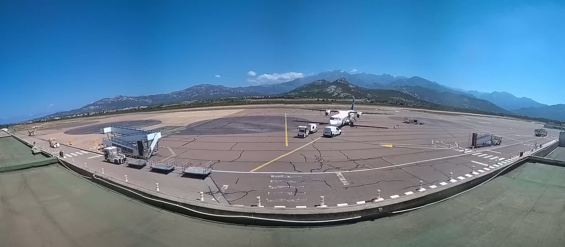 Corsica, Aéroport  de Calvi Sainte-Catherine Airport Live Cam CLY/LFKC - Calvi, Haute-Corse, Corse, France