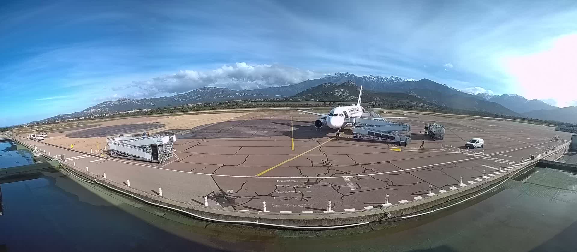 Corsica, Aéroport  de Calvi Sainte-Catherine Airport Live Cam CLY/LFKC - Calvi, Haute-Corse, Corse, France