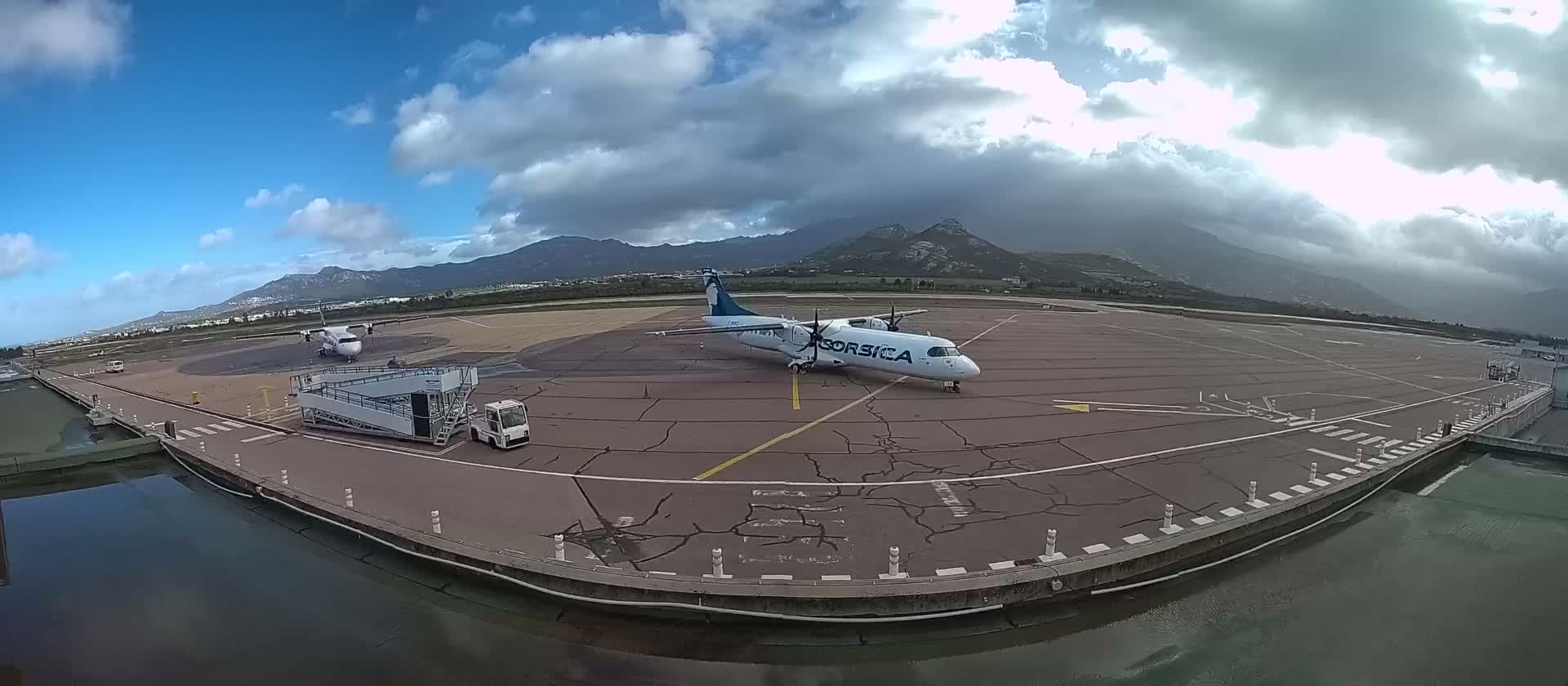 Corsica, Aéroport  de Calvi Sainte-Catherine Airport Live Cam CLY/LFKC - Calvi, Haute-Corse, Corse, France