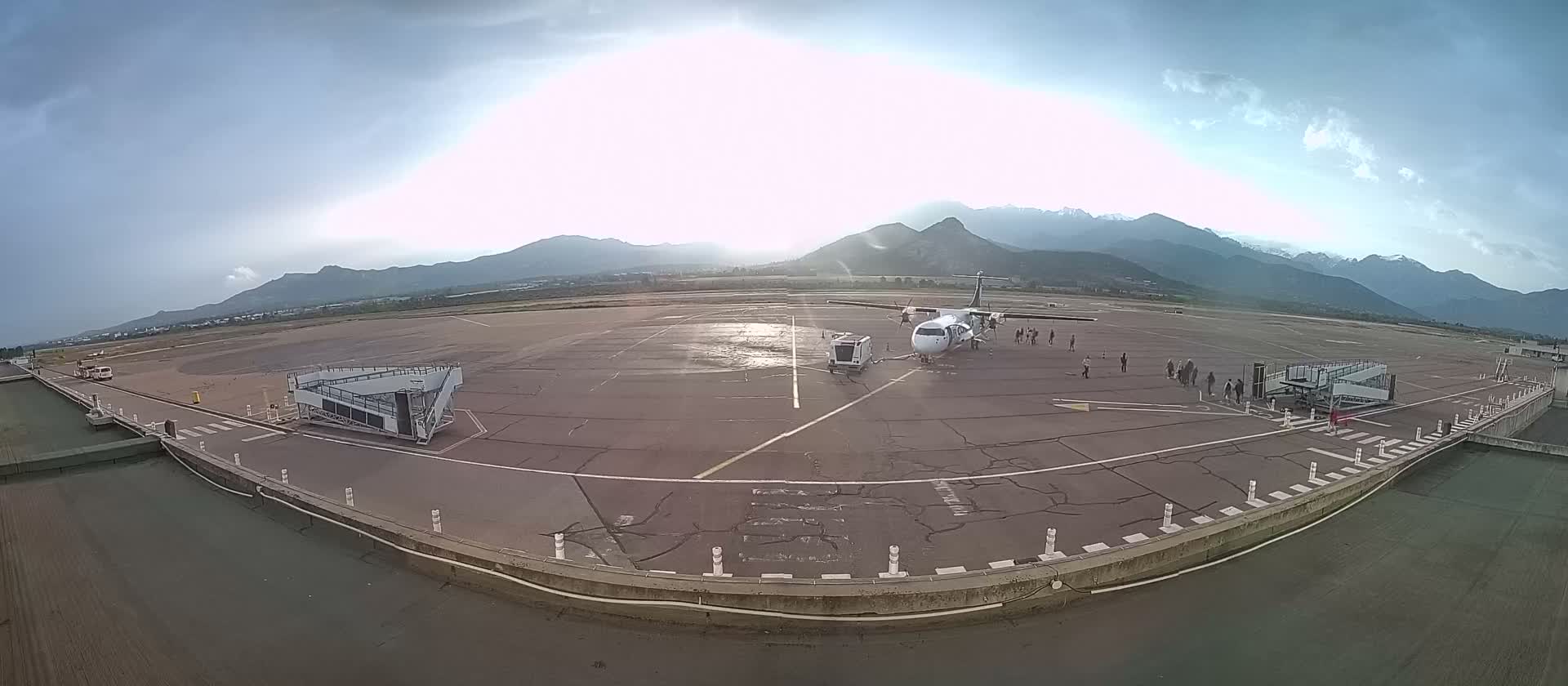 Corsica, Aéroport  de Calvi Sainte-Catherine Airport Live Cam CLY/LFKC - Calvi, Haute-Corse, Corse, France