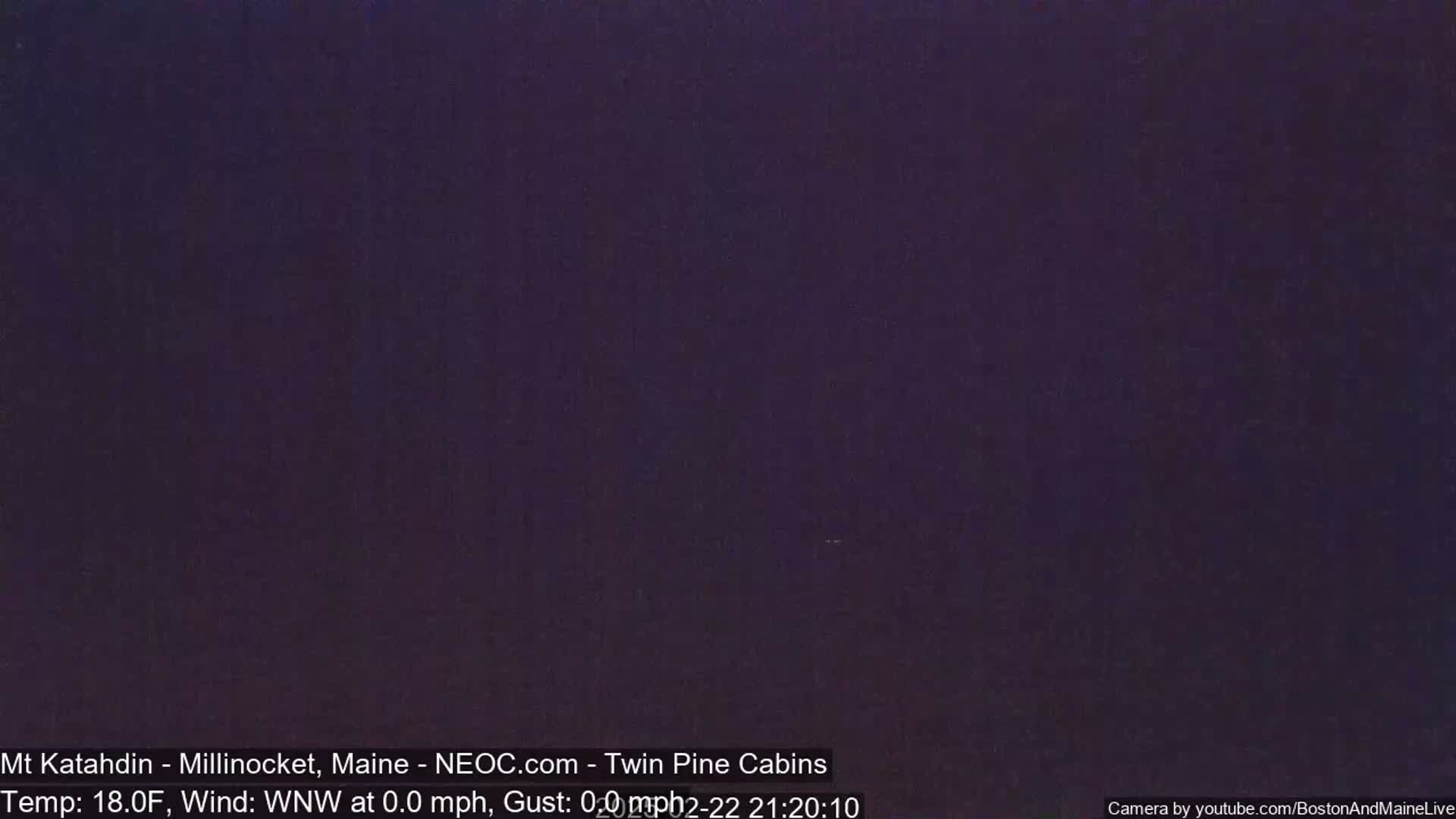 A dark, nighttime image shows a completely dark sky.