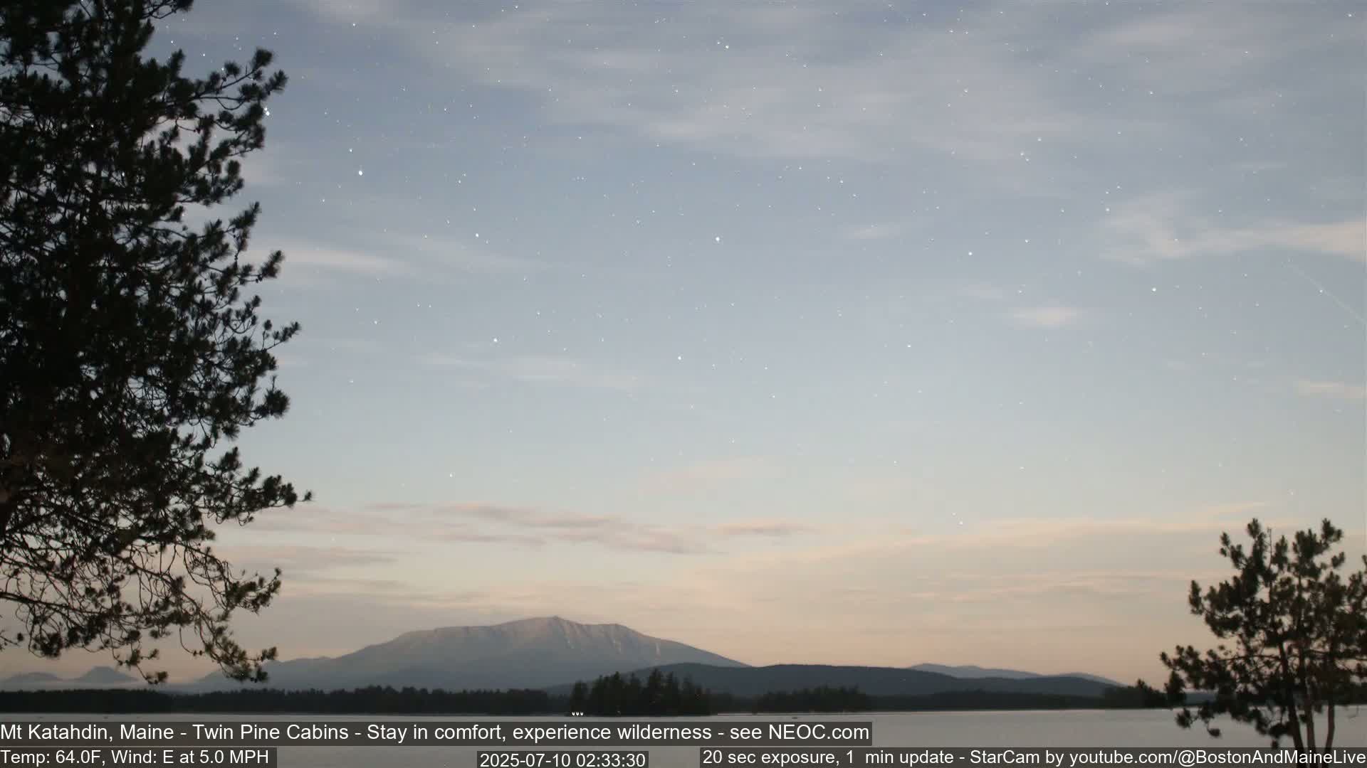 Mt Katahdin Live Cam - Millinocket, Maine, USA