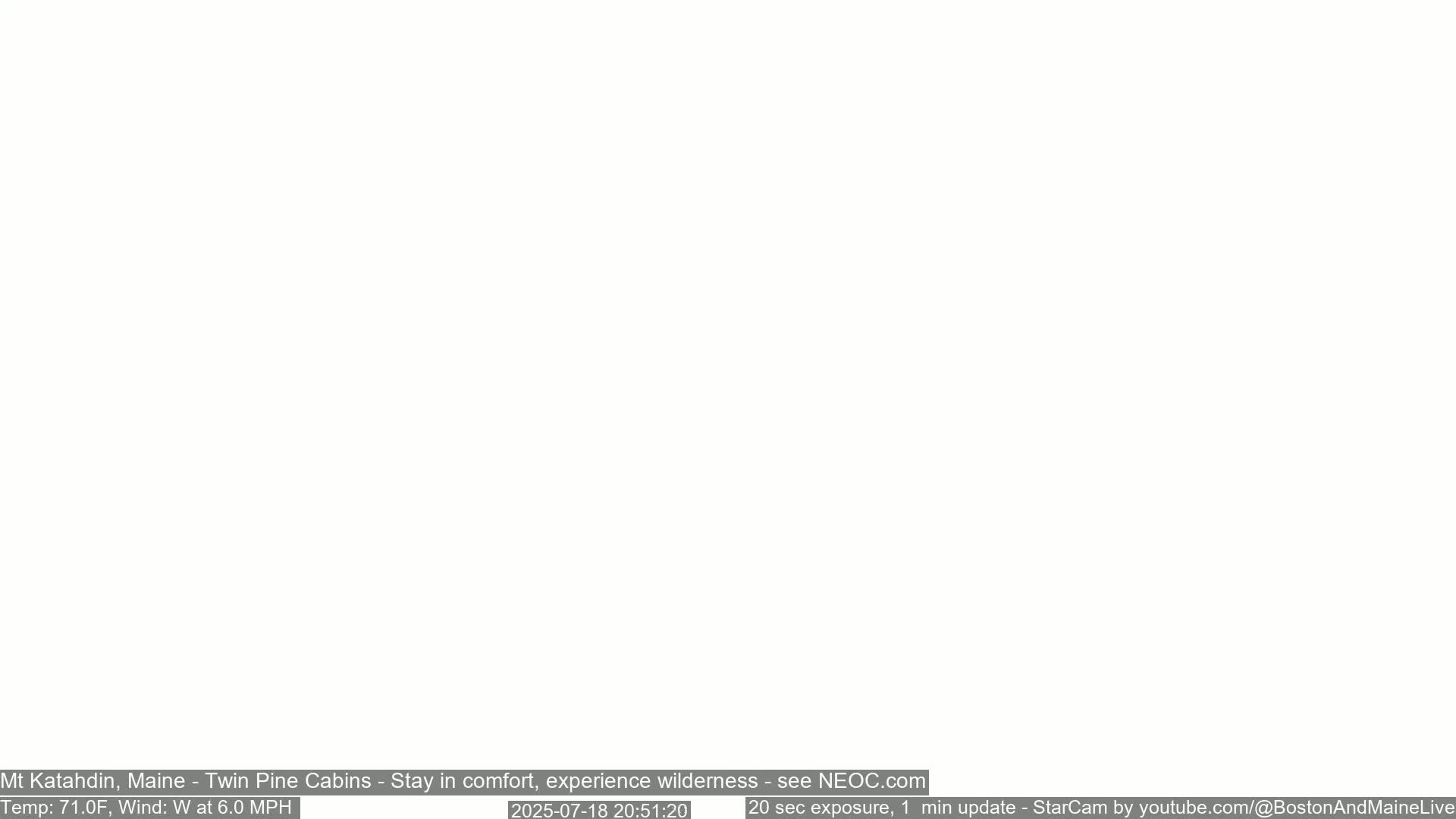 Mt Katahdin Live Cam - Millinocket, Maine, USA