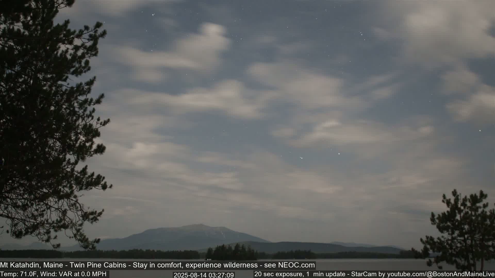 Mt Katahdin Live Cam - Millinocket, Maine, USA