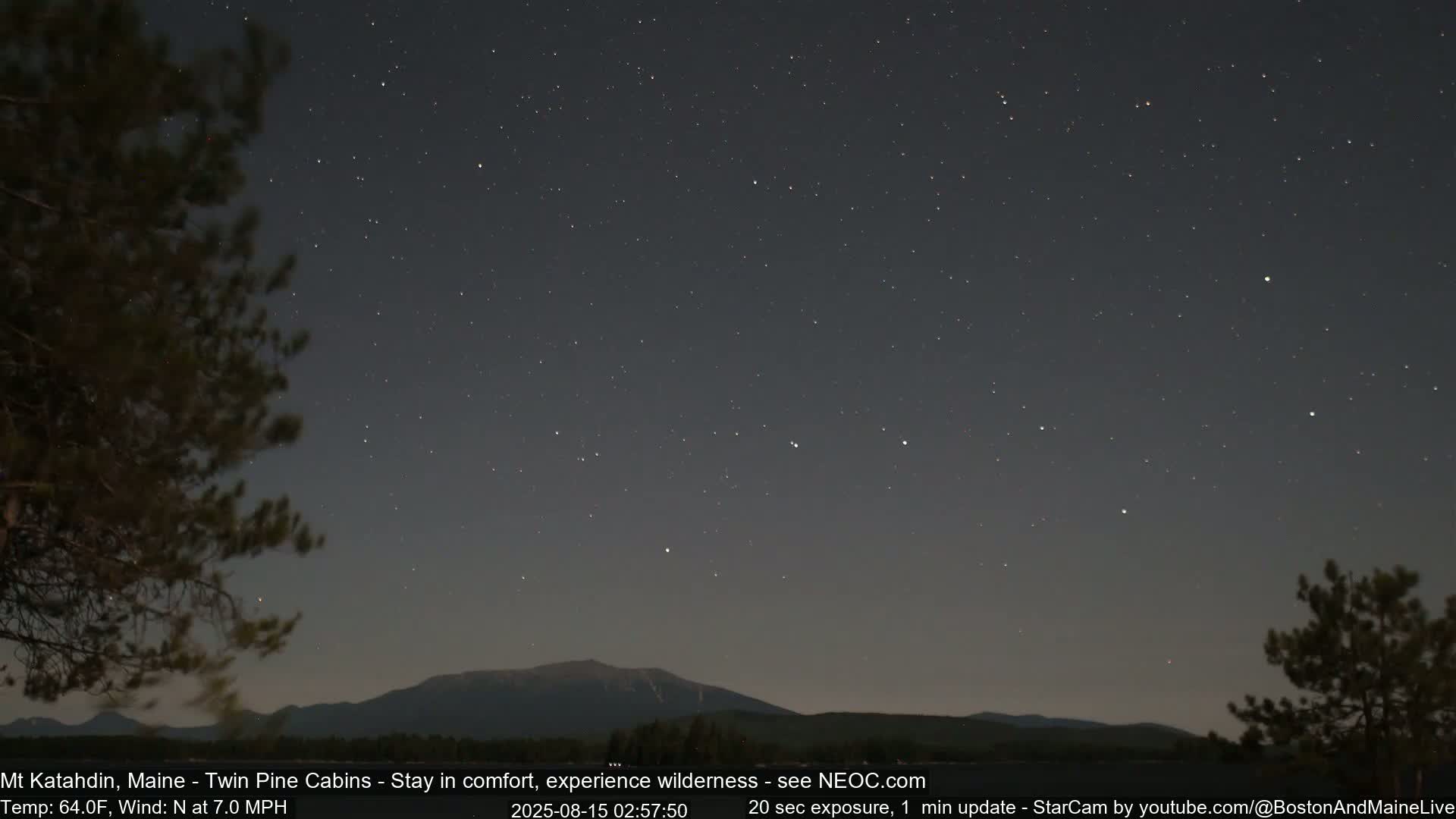 Mt Katahdin Live Cam - Millinocket, Maine, USA