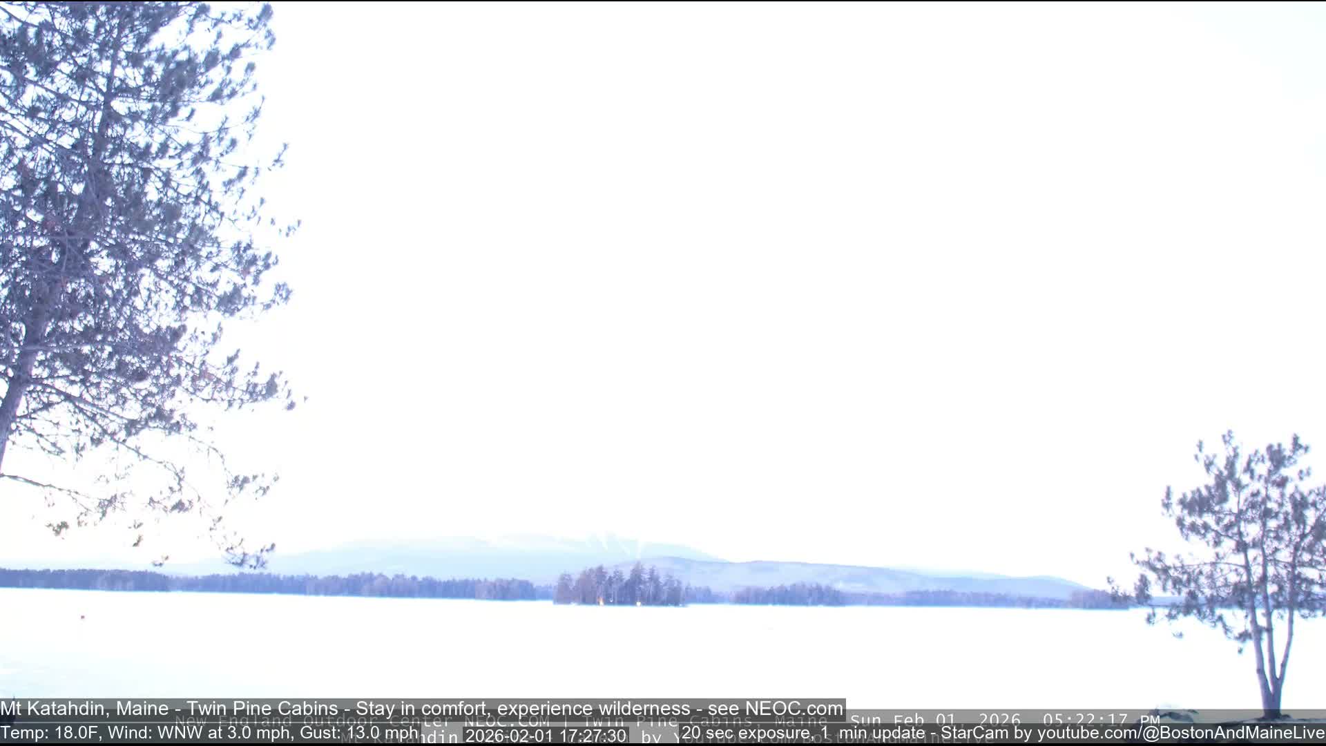 Mt Katahdin Live Cam - Millinocket, Maine, USA