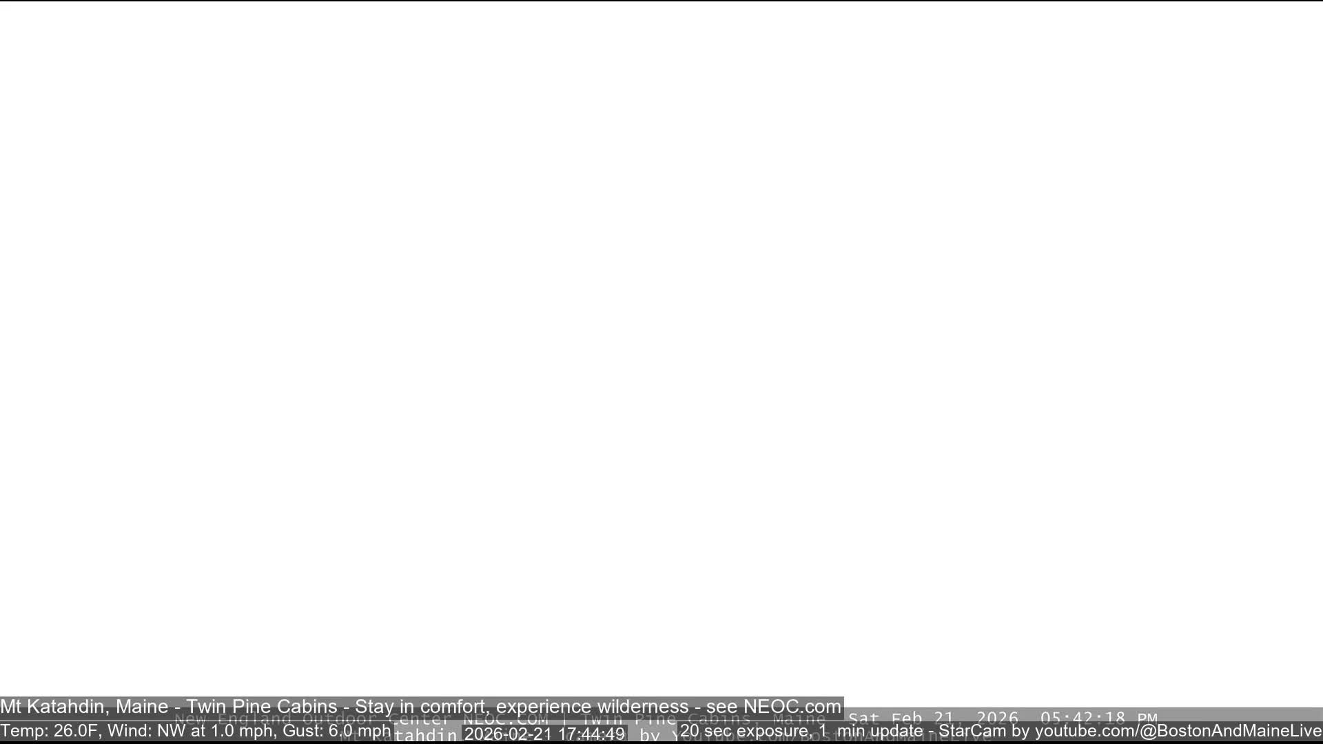 Mt Katahdin Live Cam - Millinocket, Maine, USA