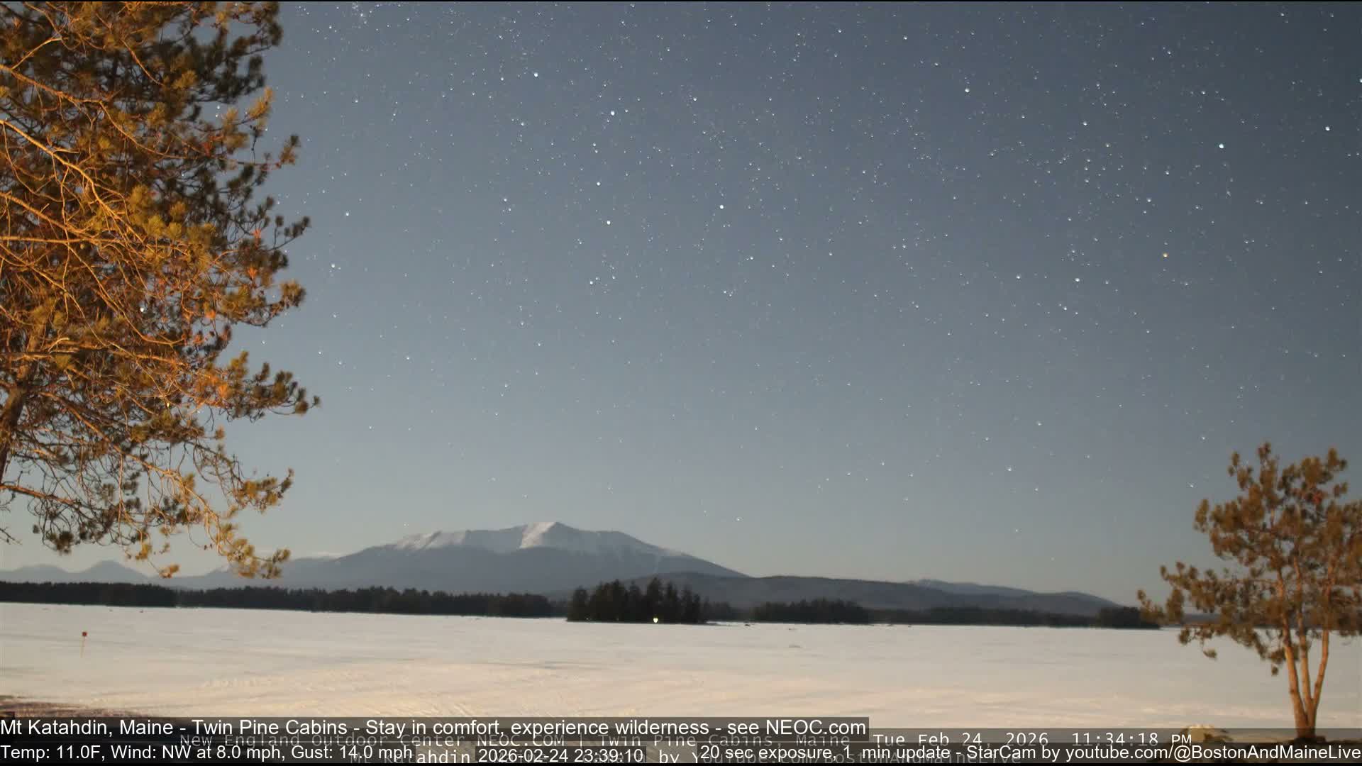 Mt Katahdin Live Cam - Millinocket, Maine, USA