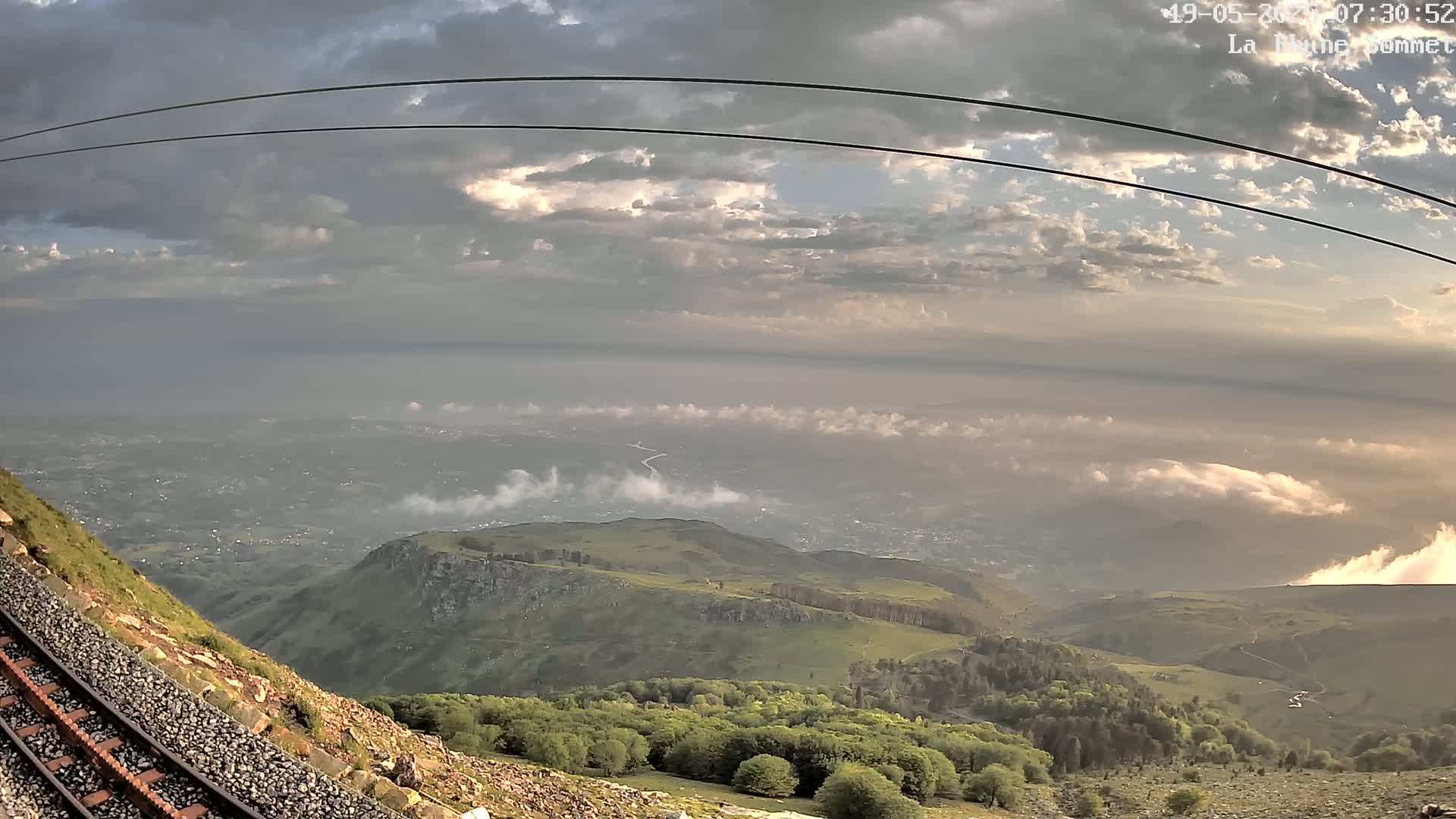 Saint-Jean-de-Luz from Sommet de La Rhune Mountain Summit Panaromic Live Cam - Bayonne, 	Pyrenees-Atlantiques, Nouvelle-Aquitaine, France